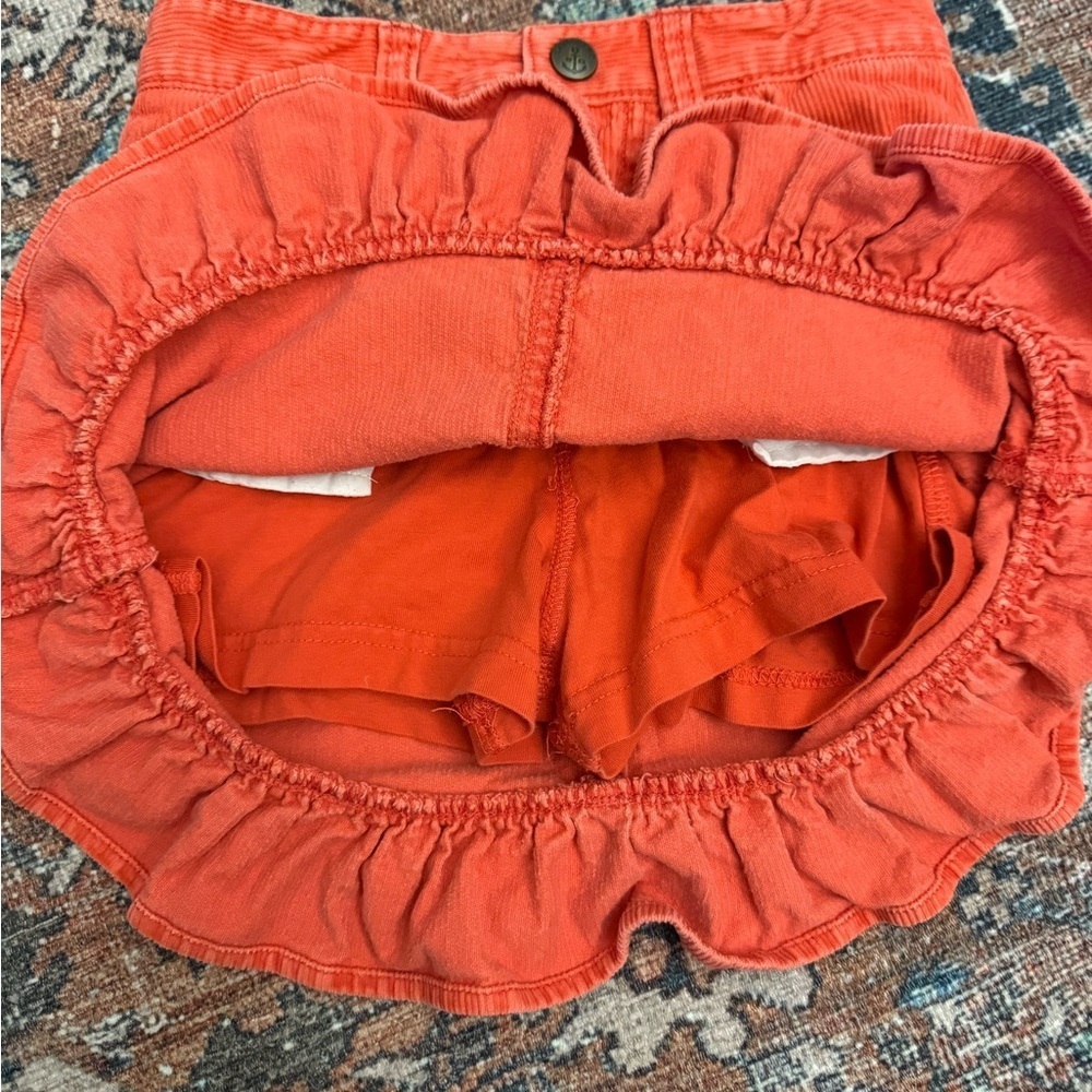 Lands' End Kids Size 6 orange corduroy Skort - Picture 4 of 5